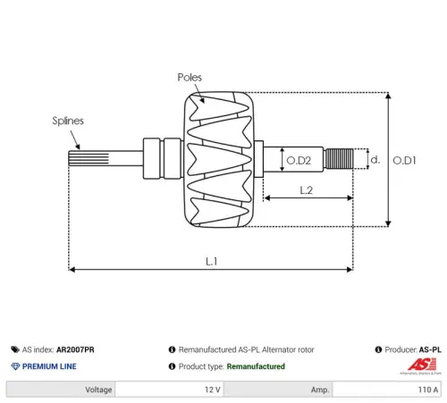 Rotor, alternator